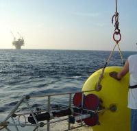 Buoy containing Teledyne RD Instruments Workhorses Long Ranger ADCP