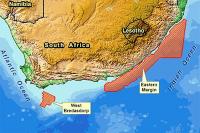 Location of the West Bredasdorp and Eastern Margin survey areas offshore South Africa