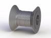 Load bearing winch drum from Deep Tek with patented spooling pattern.