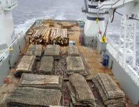 Mattresses on back deck of Bibby Sapphire