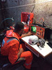 Hydrex technician monitors the underwater repairs being carried out to the semi-submersible’s 12 sterntube seals